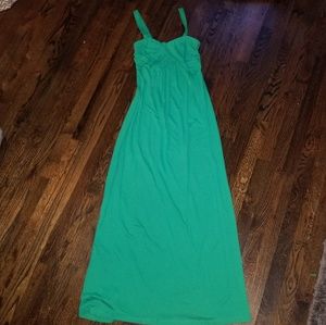 Green maxi dress
